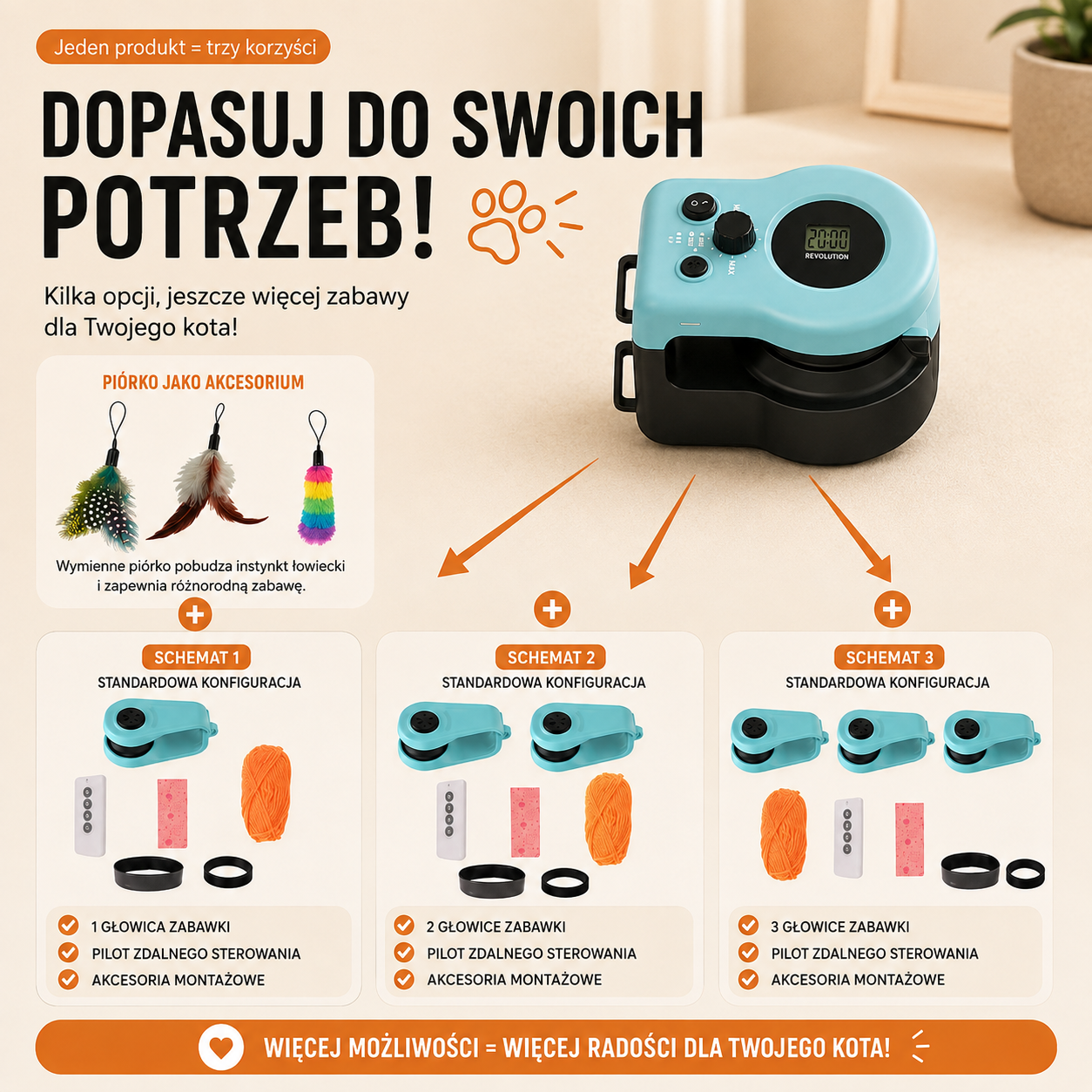 Interaktywna Zabawka Łowiecka dla Kota