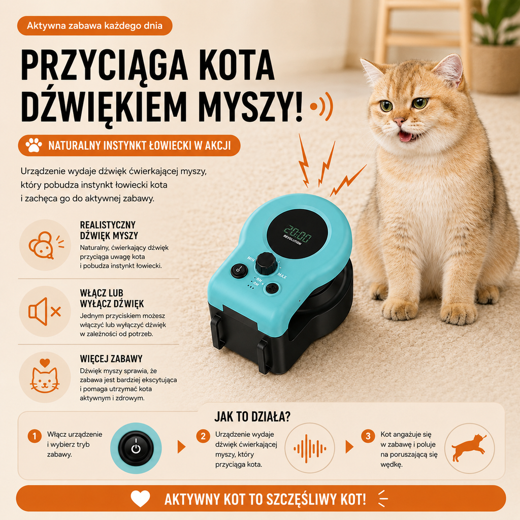 Interaktywna Zabawka Łowiecka dla Kota