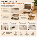 Półautomatyczna kuweta przesiewowa dla kota